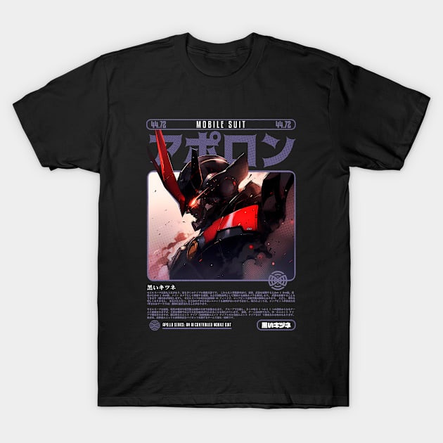 MECHA ARMOR MODEL APOLLO | ANIME DESIGN T-Shirt by Black Kitsune Argentina